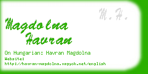 magdolna havran business card